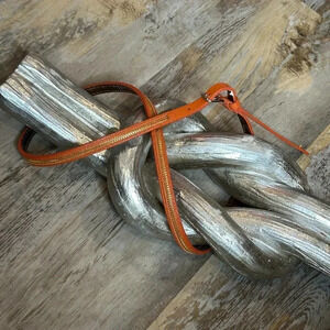 Michael Kors Orange Skinny Zipper Belt